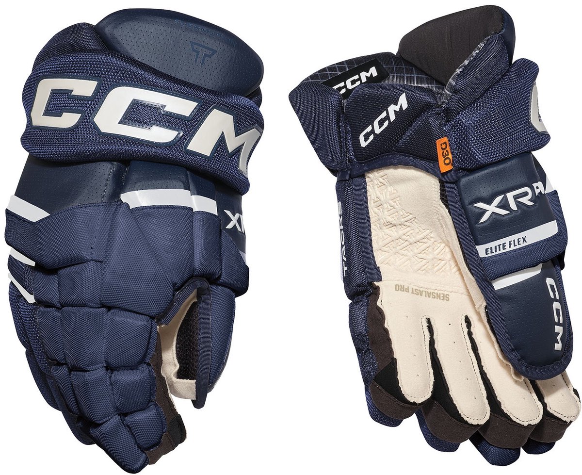 CCM Tacks XR Pro IJshockeyhandschoenen - Junior - Maat 11 - Navy/Wit