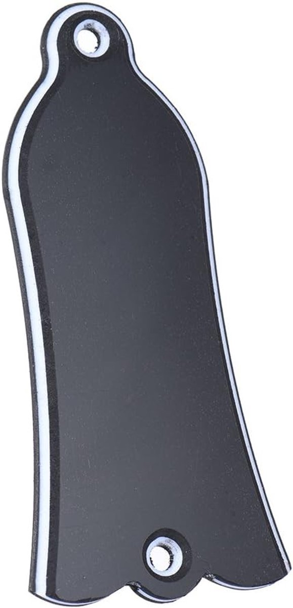 Truss Rod Cover Plate Bell Vorm PVC 2 Gat Scroll Plaat voor SG Flying V ES Gitaar Zwart Accessoire 6x2.8x0.2cm