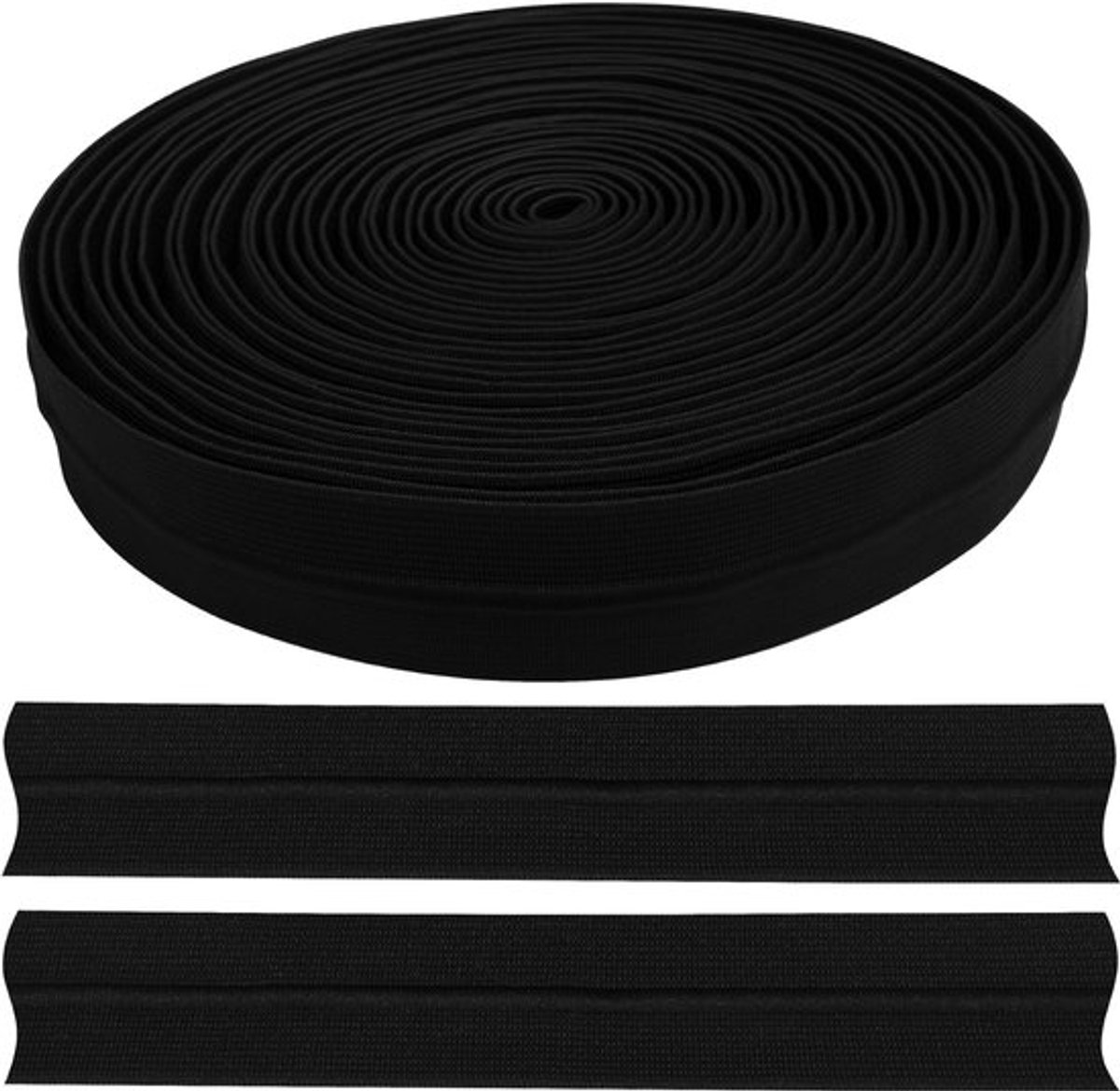 C67431 - Elastisch Verband 10 Meter - Breedte 40 mm - Zwart - Polyester