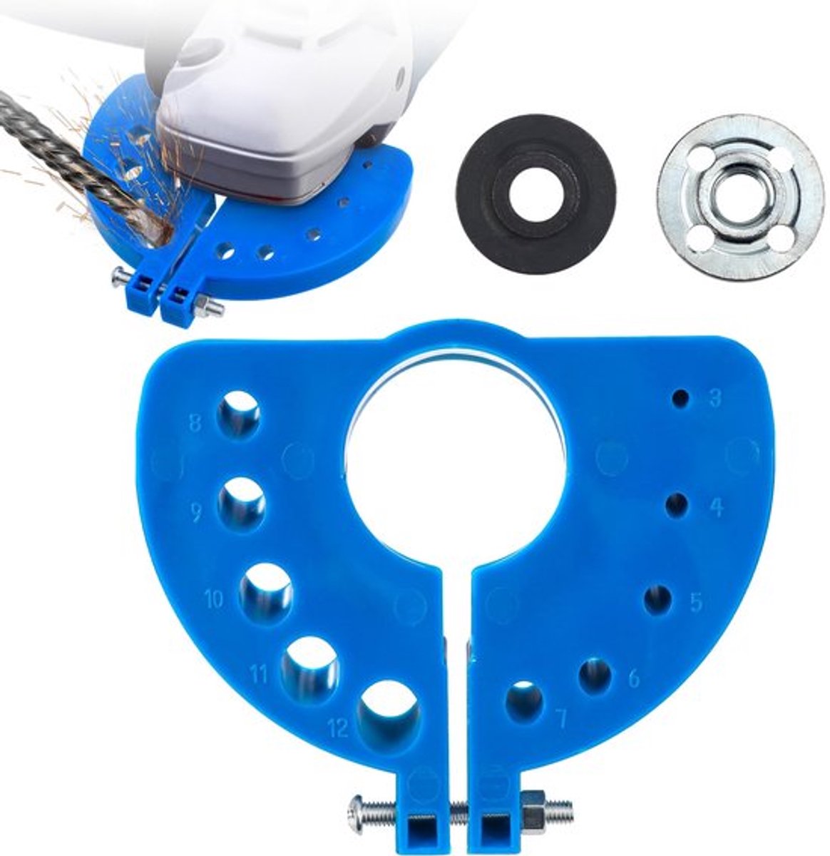 Slijper, Giant Blade Haakse Slijper Slijpers met Een Set Persplaat Slijphulpstuk voor Alle Bits