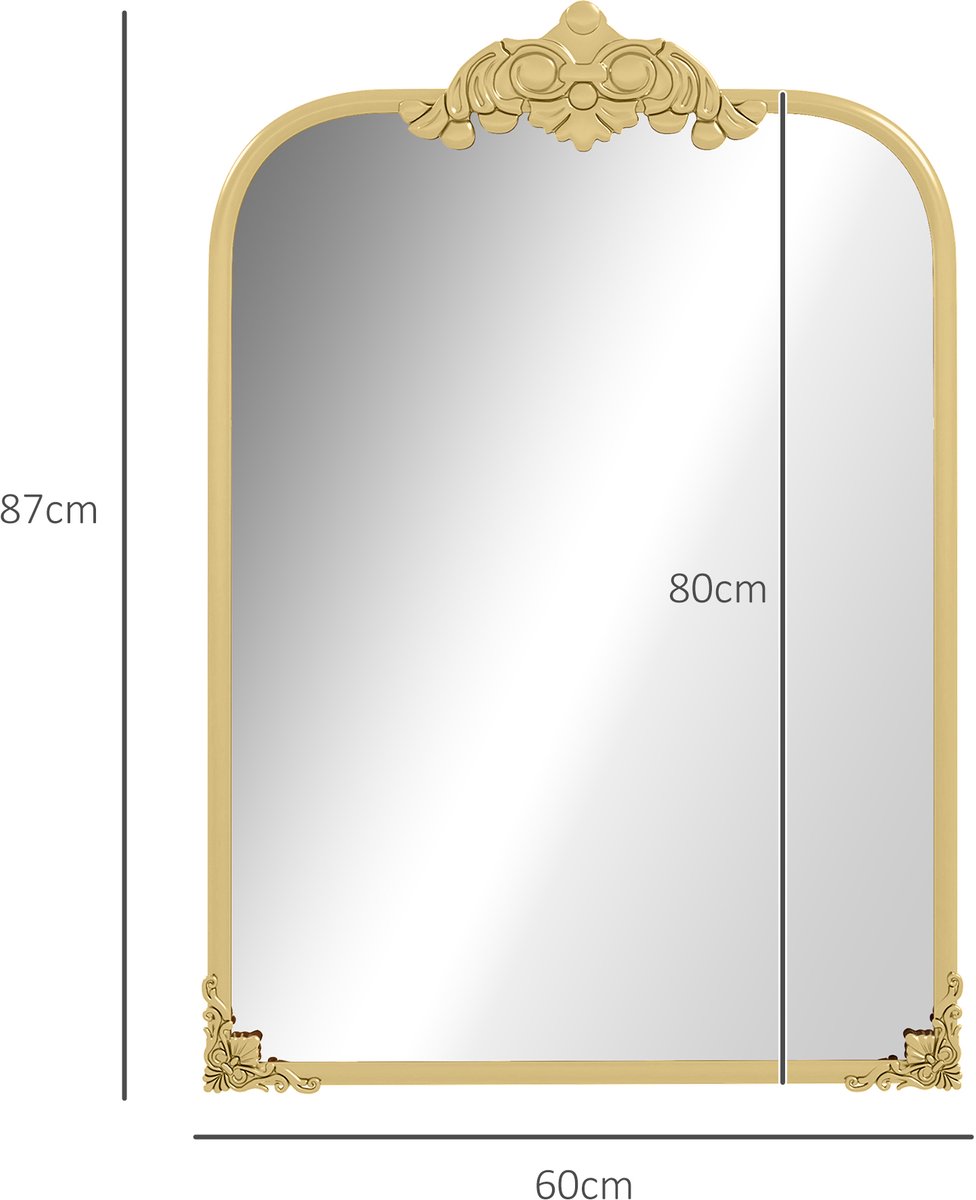1 stuk - Mode Wandspiegel - 60x3x87 cm - Goud