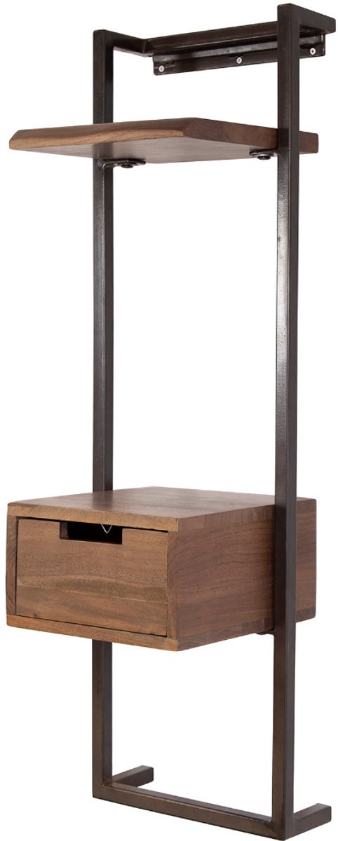 Fraaai - Alex nachtkastje hout/metaal 30x100 cm - massief acacia bruin