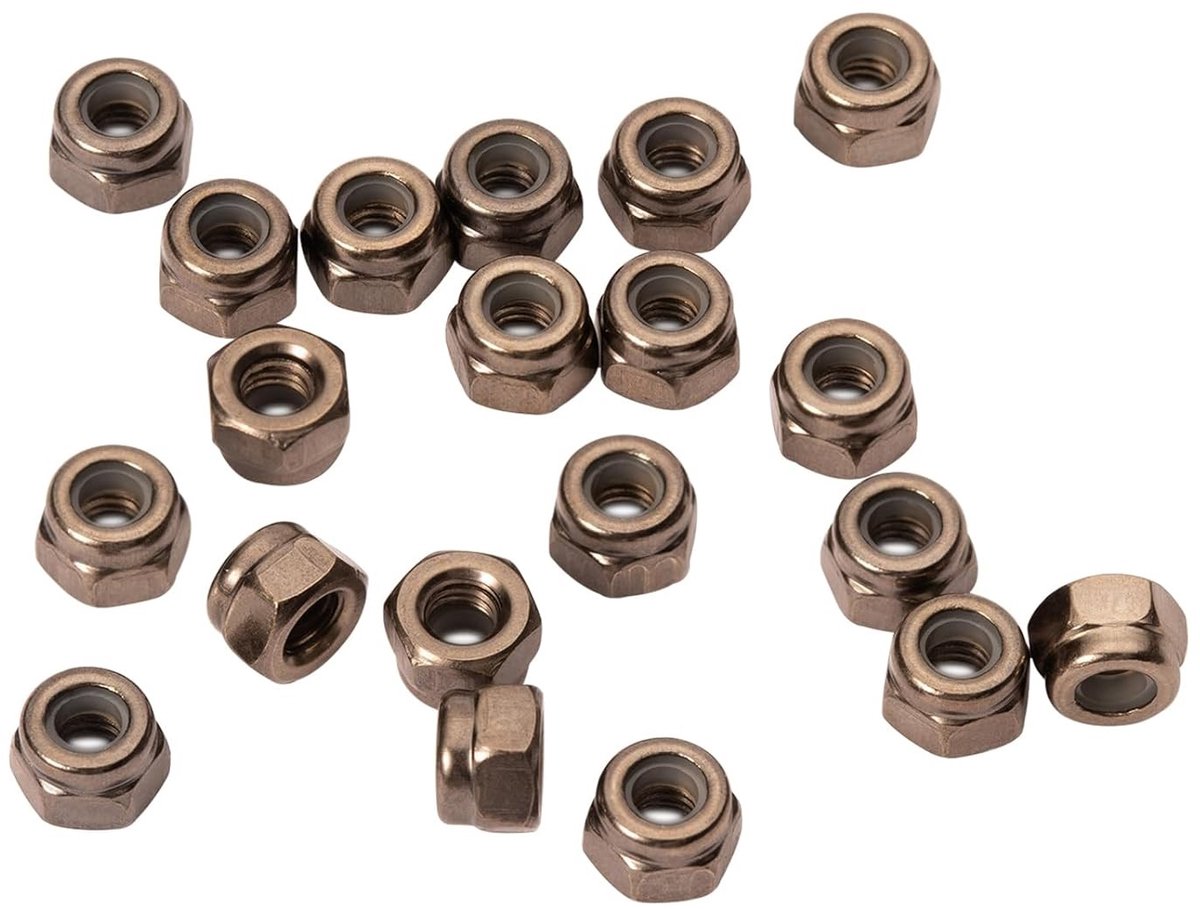 Veiligheidsmoeren van koolstofstaal - Hexagonale moeren set van 10 stuks, M3, voor stevige bevestiging