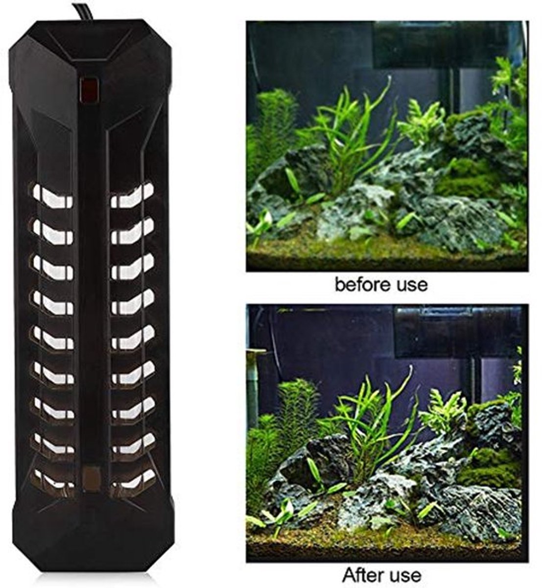 Sterilisatielamp voor aquarium, UV-timer voor aquarium, kiemdodende lamp, algensterilisatielamp voor aquarium, koivijver, standaard, EU 220V 22W, modern