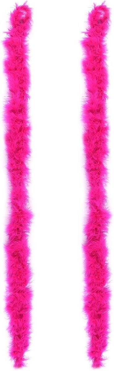 Set van 2 Kleurrijke Fluffy Feather Boas van 2m - Perfecte Kostuumaccessoires voor Feestjes, Carnaval en Halloween