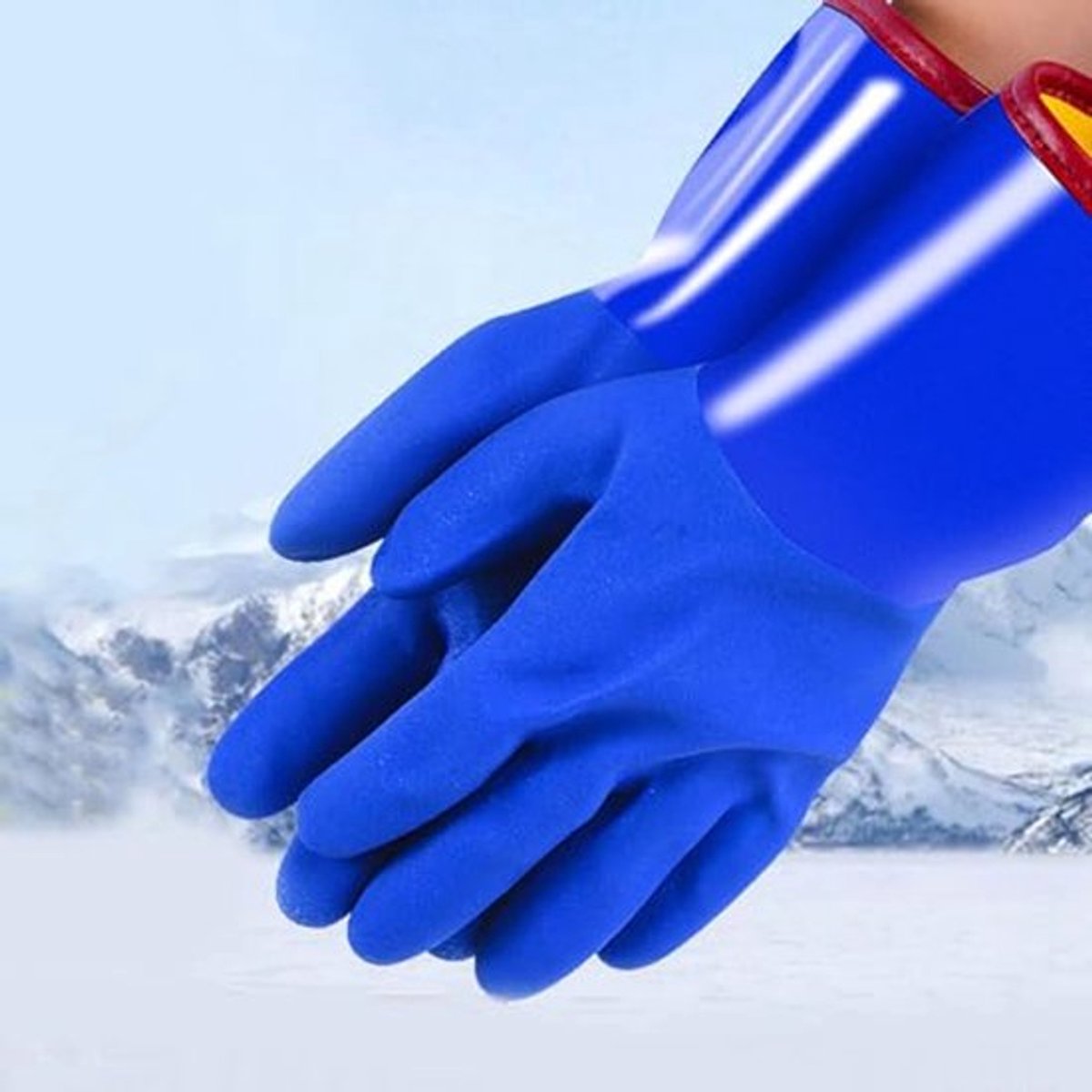 Thermische Handschoenen Fleece Voering Winterwerkhandschoenen -20°C Waterproof Koudebestendige Antislip Rubber