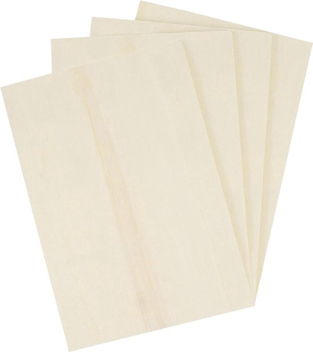 - Grenenhouten plank - Modelbouw - 4 stuks - 25 x 39,5 cm - Ruw hout - Lasersnijden - Schilderen - Houten model - Natuurlijk hout.