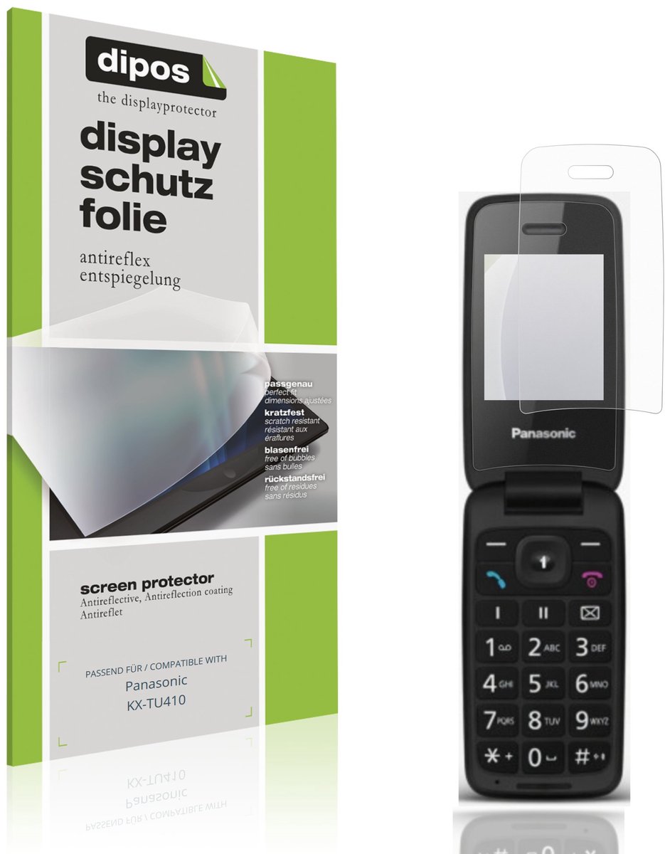 dipos – 4x Matte Beschermfolie geschikt voor Panasonic KX-TU410 | Krasbestendige & antireflecterende Screenprotector Ultra-Thin