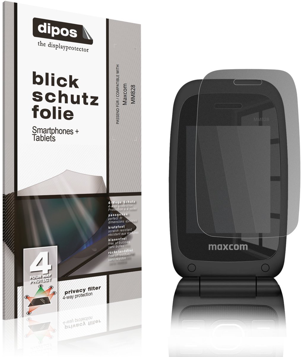 dipos – Matte Privacy Screenprotector geschikt voor Maxcom MM828 Binnenkant | Anti-Spy Beschermfolie