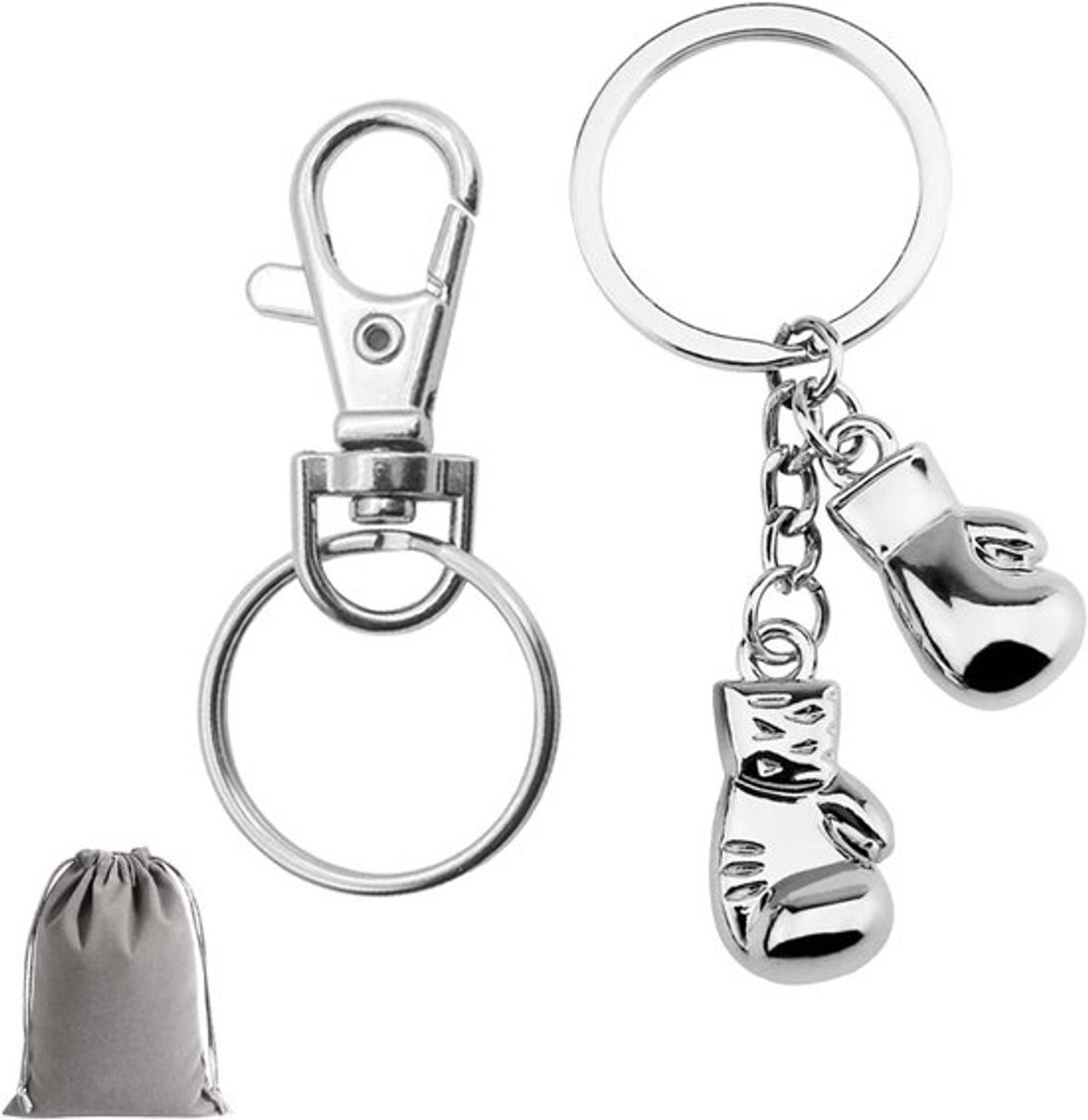 Allecto Plus - Sleutelhanger bokshandschoenen voor mannen en vrouwen - Decoratie voor boksliefhebbers - Souvenir - Mini metalen bokshandschoenen rugzakhanger