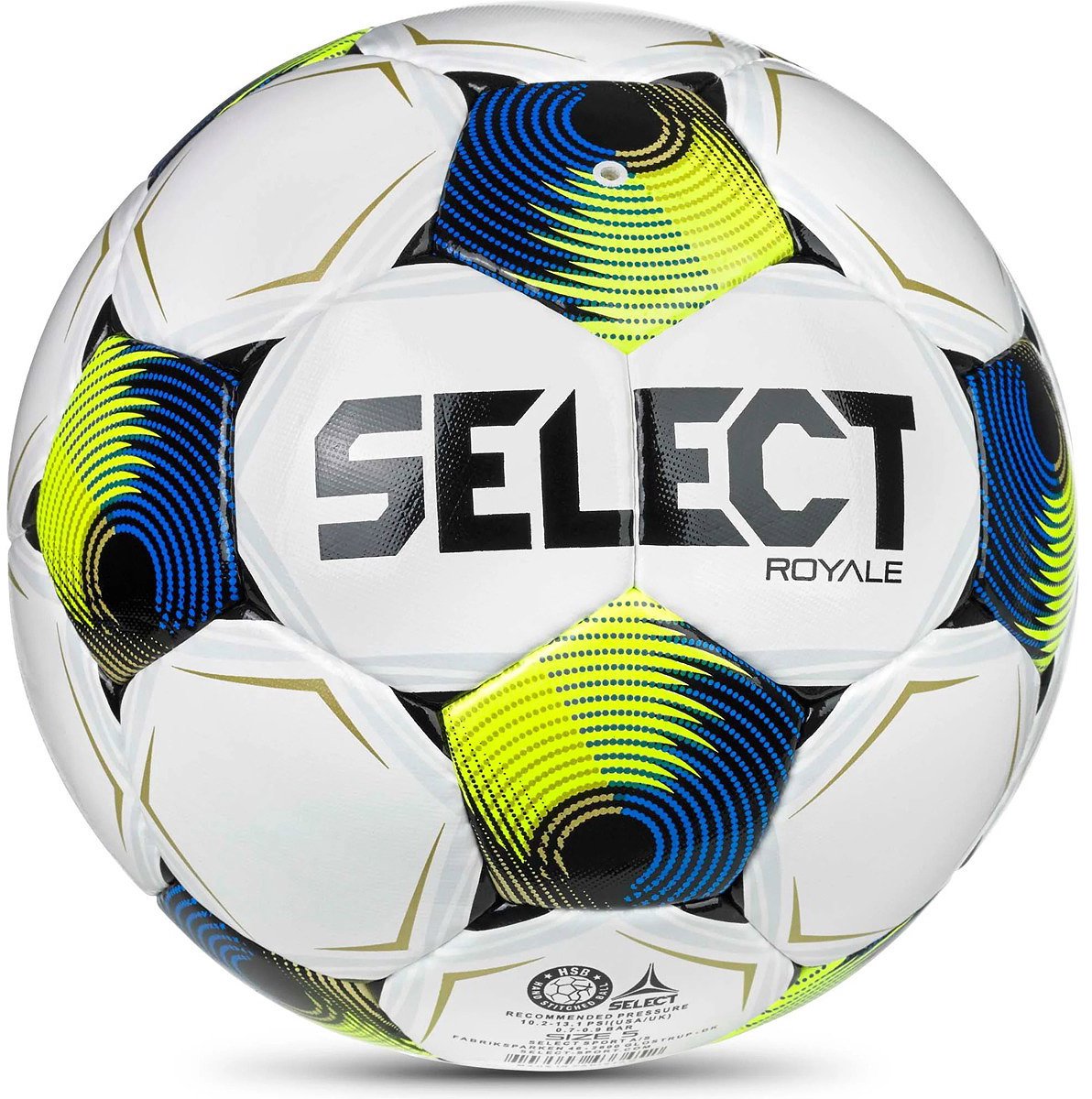 Select Royale V26 Wedstrijd/Trainingsbal - Wit / Geel | Maat: 4