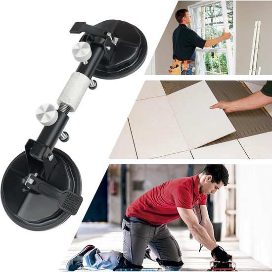 Granieten naadset - Tegelgereedschap - Nauwkeurig voegen - Dubbele zuignap - 40 cm - Zilver — afbeelding 2