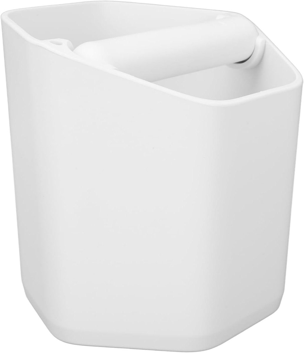 Koffie Klopbox Koffiedikbak Espresso Barista Antislipbasis Deksel 16 Cm Diameter Wit