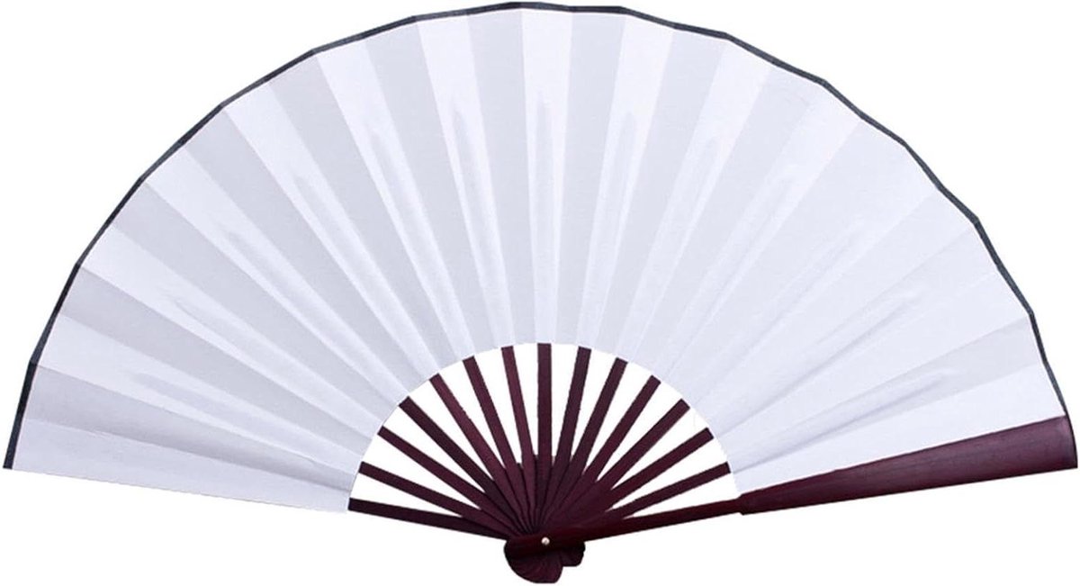 Opvouwbare ventilator - Vouwbare decoratie - Ambachtelijk project - Oosterse stijl - 205 cm - Wit