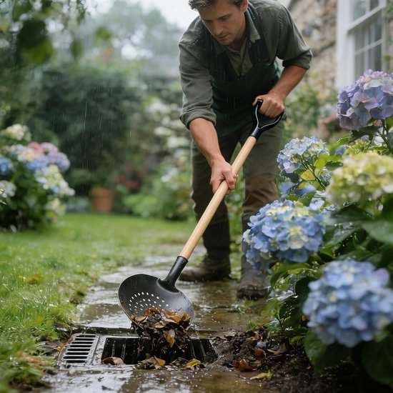 Tuinmestschep - Modderschep Gietlepel - Buiten opruimen - Efficiënte waterafvoer - 25x25x18 cm - Meerkleurig — afbeelding 3