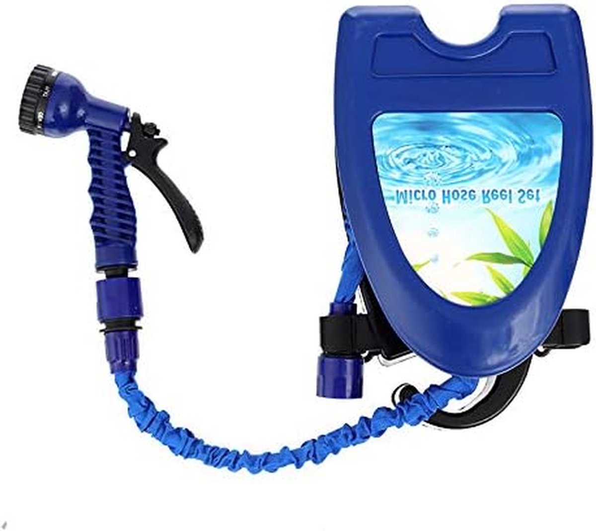 Slanghaspel Rek - Slanghouder Wandmontage - Tuinslang Opbergen - Draagbaar Ontwerp - 25 m / 5 m - Blauw