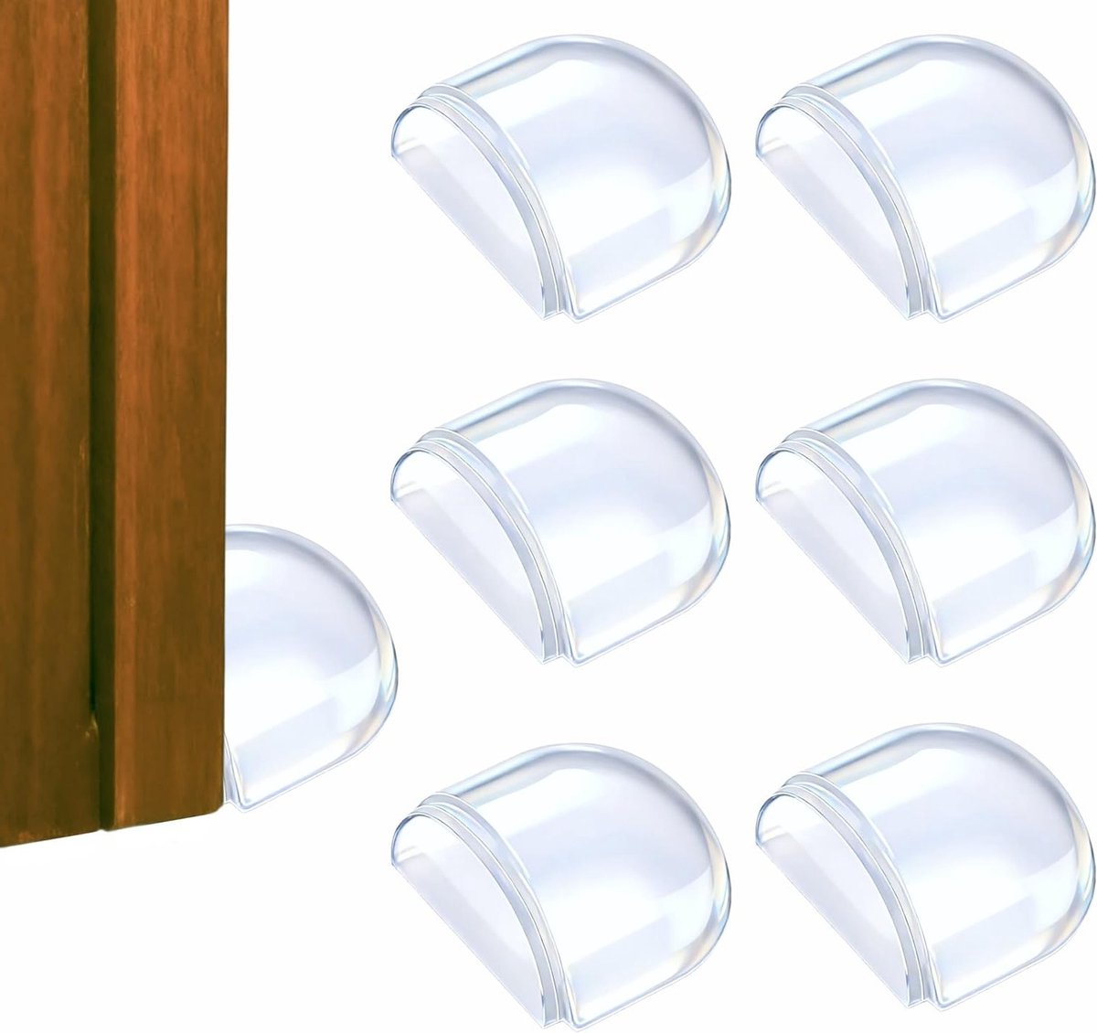 Transparante Deurstoppers - 6 Stuks Zelfklevende Deurstoppers met TPE Pads voor Wand- en Vloerbescherming, Ideaal voor Houten Vloeren en Plywood