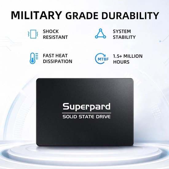 Interne SSD - Opslag Schijf - Computer Versnellen - Stil en Schokbestendig - 128 GB - Zwart — afbeelding 5