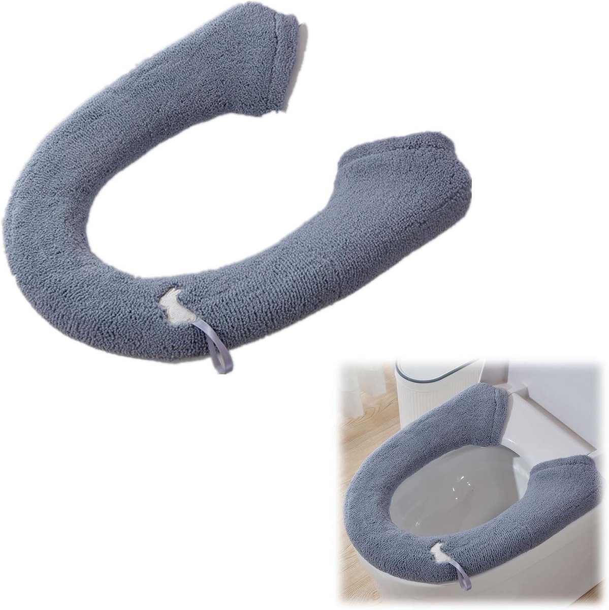 Zachte Toiletbrilhoes voor Comfort en Hygiëne, Geschikt voor Diverse Toiletten, Donkergrijs
