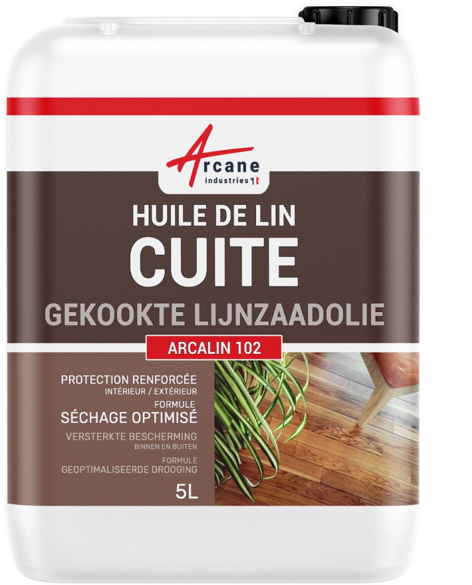 Gebakken lijnolie, hout binnen en buiten: ARCALIN 102