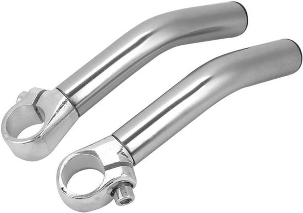 Fiets Accessoire - Stuuraccessoires - Aluminium - Mountainbike - Racefiets - Zwart - Zilver - 1 Paar - Bar End Fiets - Geschikt voor Mountainbikes - Bar End Fiets, 1 Paar Aluminium Mountainbike Racefiets Stuur Bar End Zwart (Zilver)