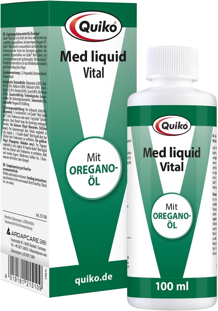 Quiko med liquid vital 100 ml - Supplementen - Vogelvoer - Duiven