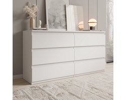 Meubella - Eskar - Commode - Blanc - 154x42x80 cm