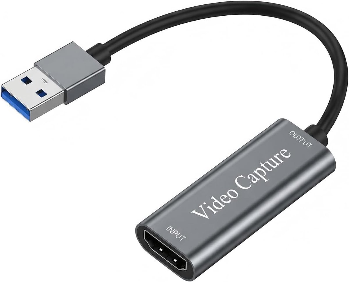 Capture card 4k - Zwart - Full HD 1080p bij 60Hz - HDMI naar USB Video-opnamekaart - Voor Live Streaming en Videoconferenties