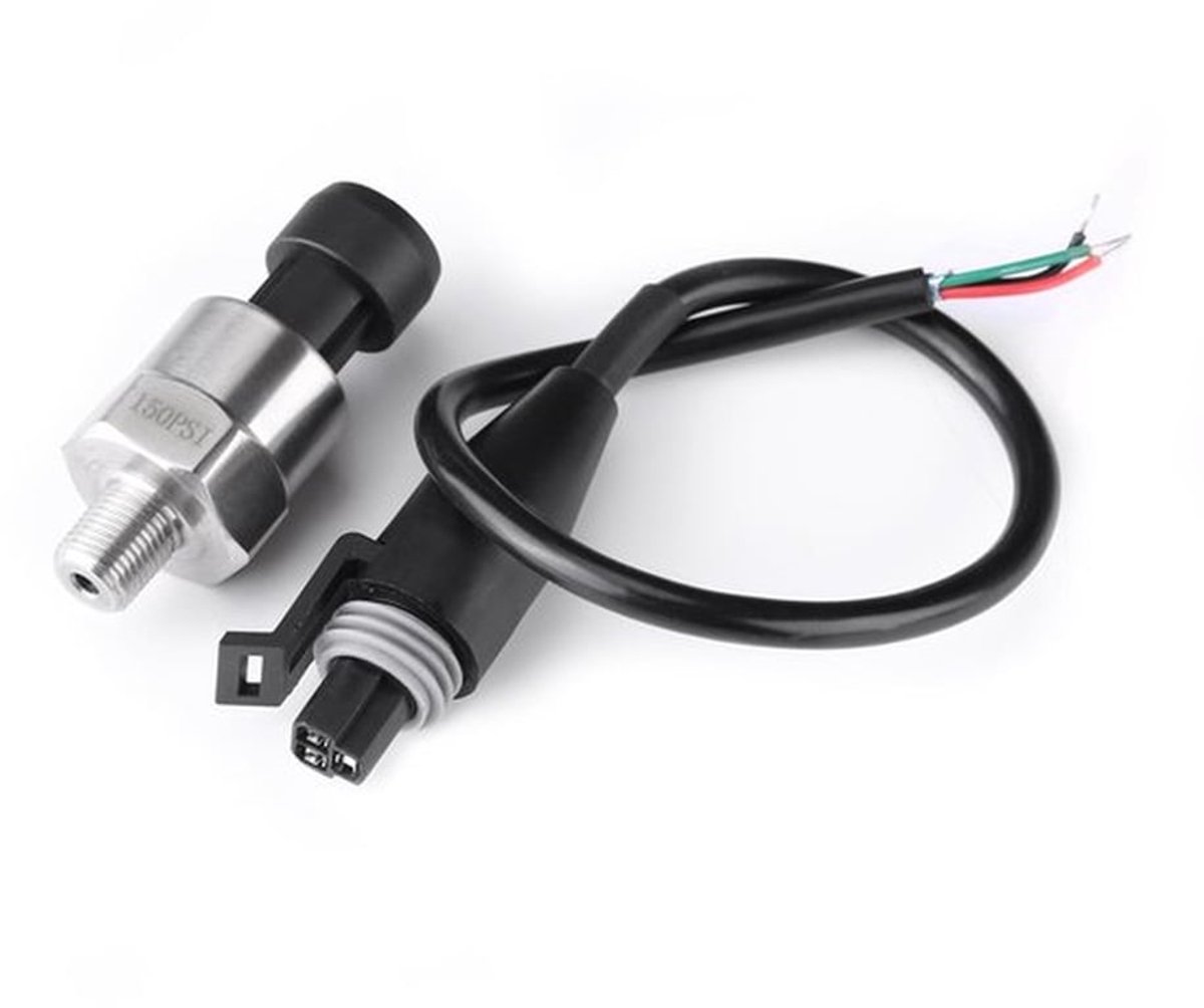 - Druktransducer - Digitale Druksensor - 1/8" NPT Aansluiting - RVS Materiaal - Geschikt voor Water Gas en Olie - Tot 150 psi - Betrouwbare...