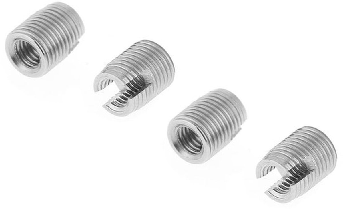 Spiraaldraadinzetstukken - Roestvrij staal - 20 Stuks - Zelftappend - M3 6 Mm - Voor houtbewerking - Hoogwaardig kwaliteit