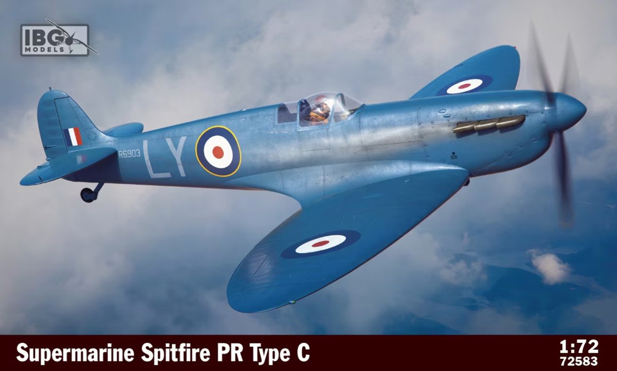 IBG Models Modelbouwpakket Vliegtuigen - 72583 Supermarine Spitfire PR Type C - Heston Special 1940-41 WWII - Brits Verkenningsvliegtuig Plastic - 1:72 - Modelbouw