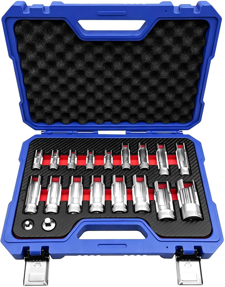 Solidchoice - Diesel Injector Brandstofleiding Dopsleutel Set, 19 Stuks