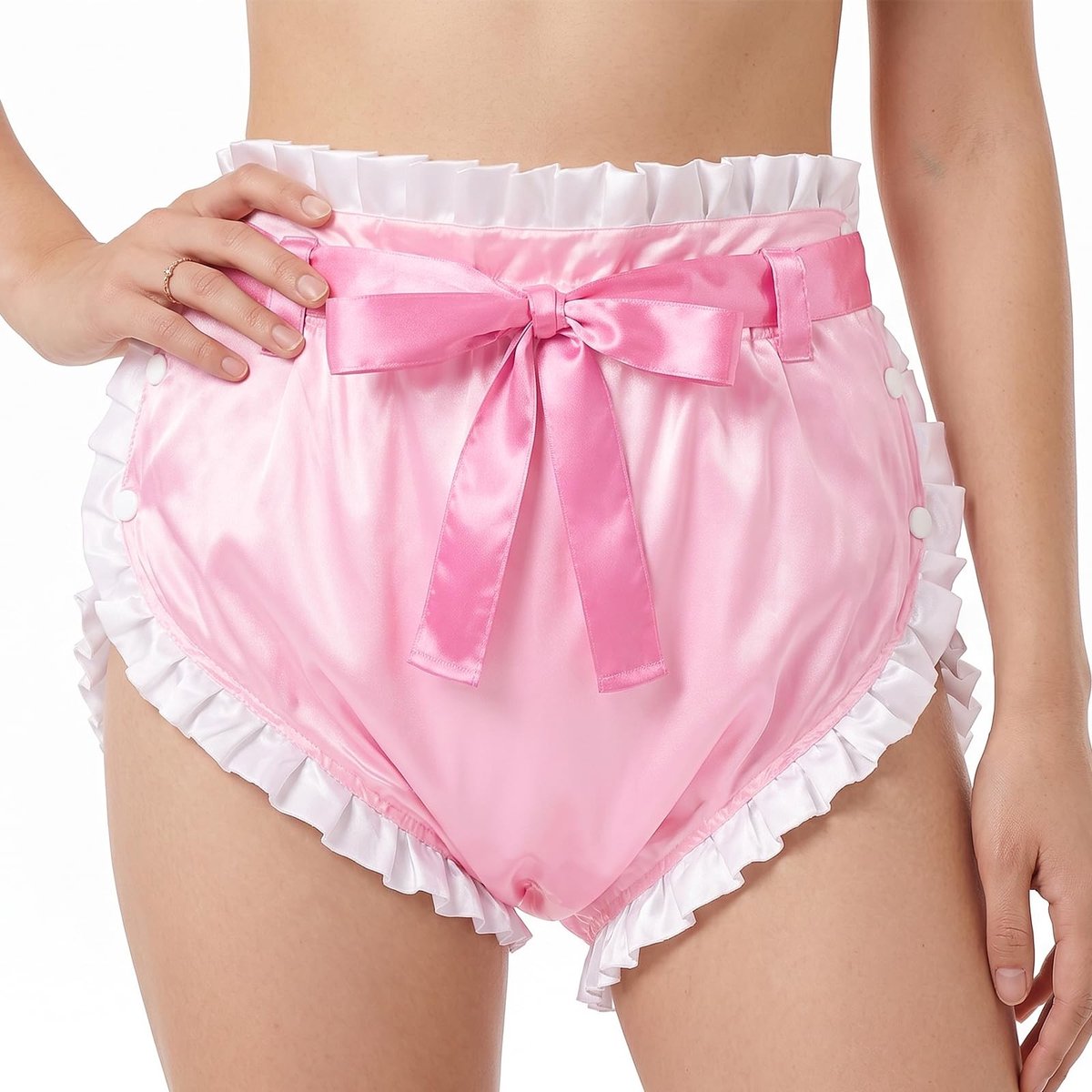 Solidchoice - Wasbare Omutsu Luier Wrap Cover met Rimpel en Strik