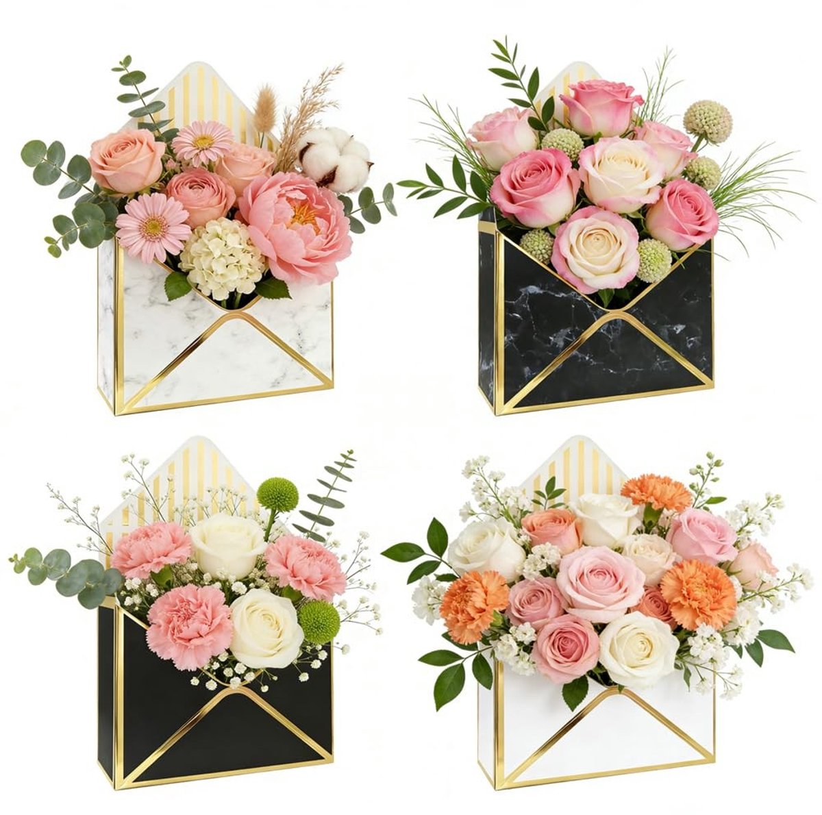 Solidchoice - 4 Stuks Bloemist Verpakkingsdozen voor Cadeaus