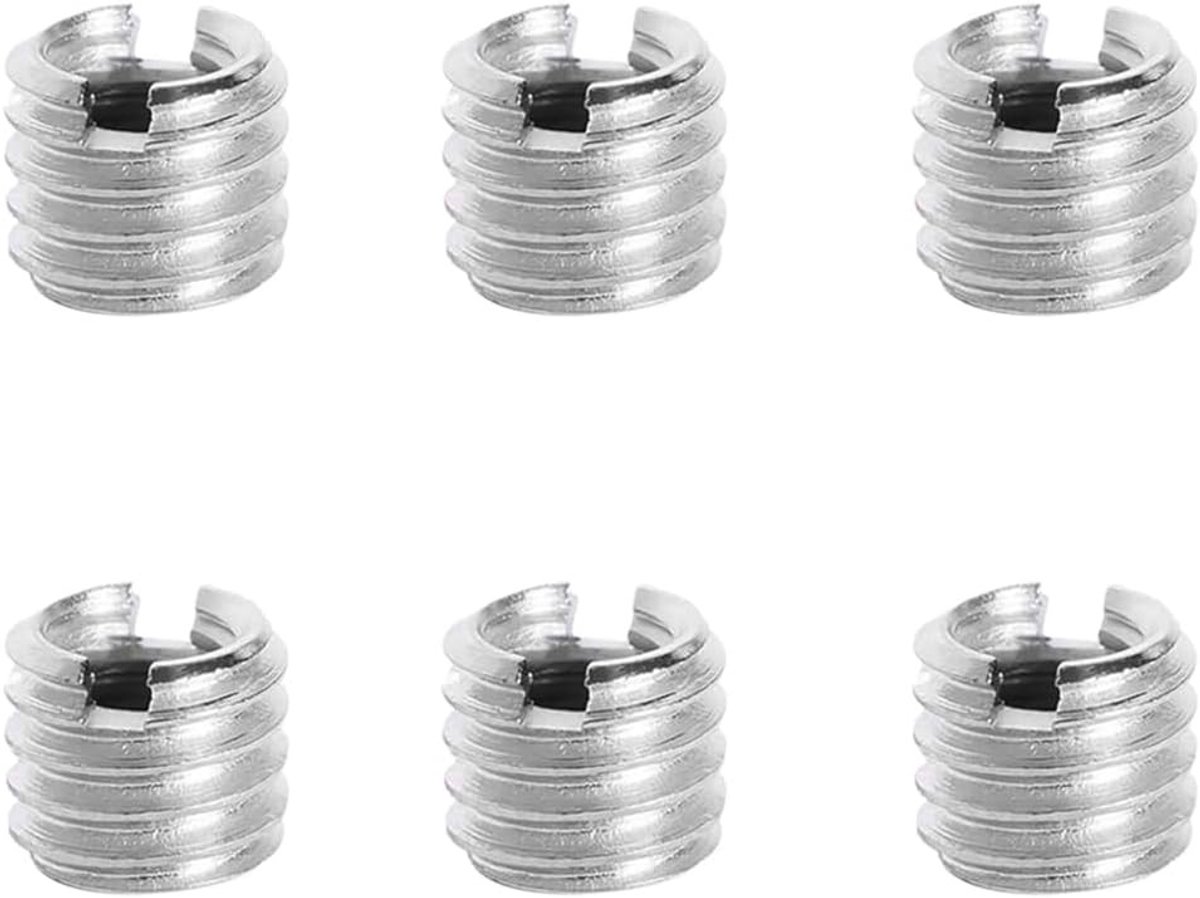 Set van 6 Tripod Draadadapters, 1/4 naar 3/8 Draadadapters voor Camera's, Statief Moeren en Balhoofden, Geschikt voor Videoproductie en Fotografie.
