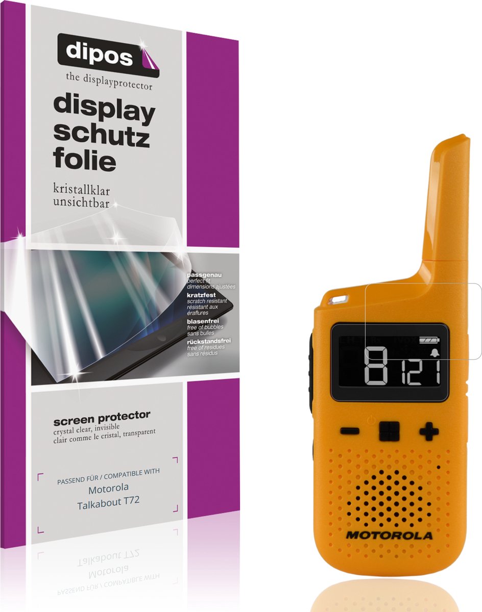 dipos – 4x Beschermfolie geschikt voor Motorola Talkabout T72 | Krasbestendige & heldere Screenprotector Ultra-Thin
