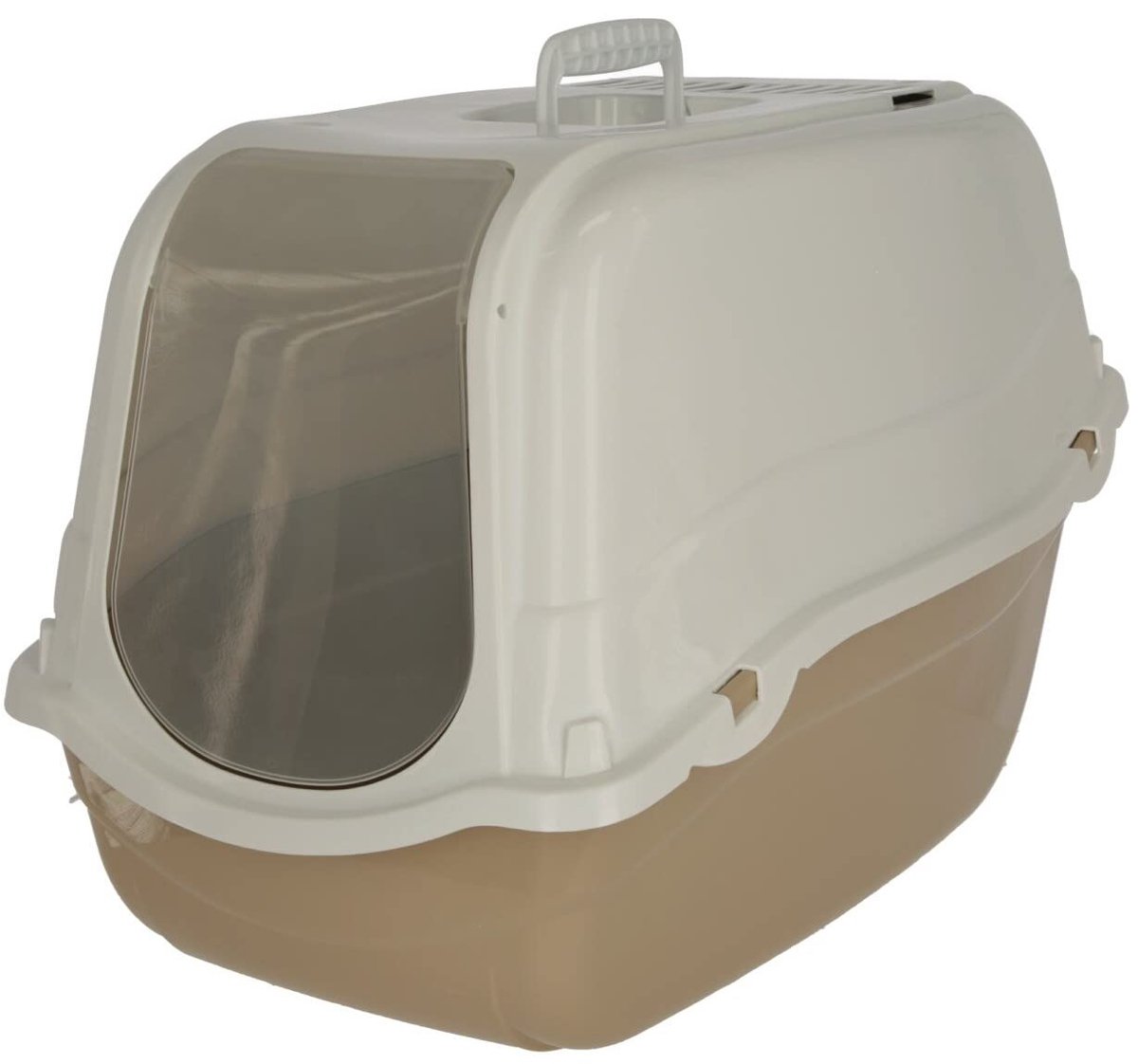Famanu – Vuilnisbak Minka, 57 x 39 x 41 cm, taupe en crème, ideaal voor huis en tuin