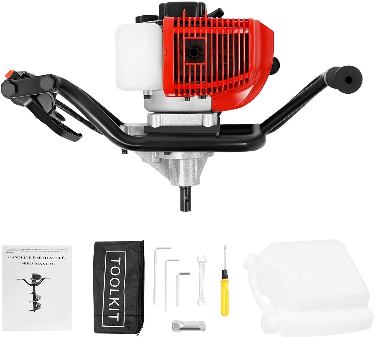 Solidchoice - Grondboormotor met 52 cc voor Tuinbouw en Landschapsarchitectuur