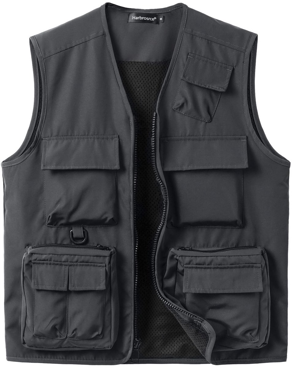 Solidchoice - Outdoor Vissersvest voor Heren met Meerdere Zakken