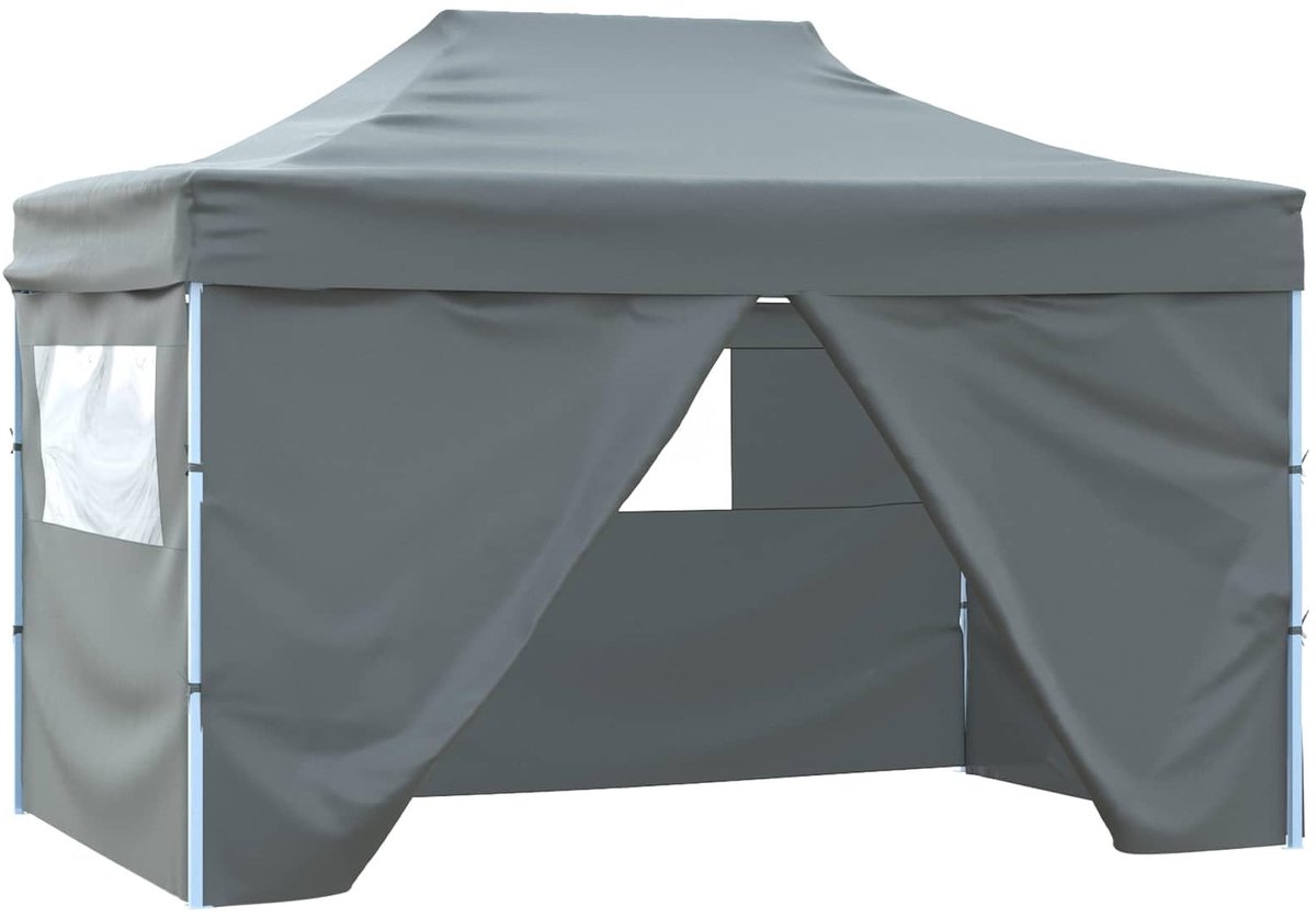 Solidchoice - Partytent Antraciet 280 x 410 x 315 cm met Gepoederd Stalen Frame