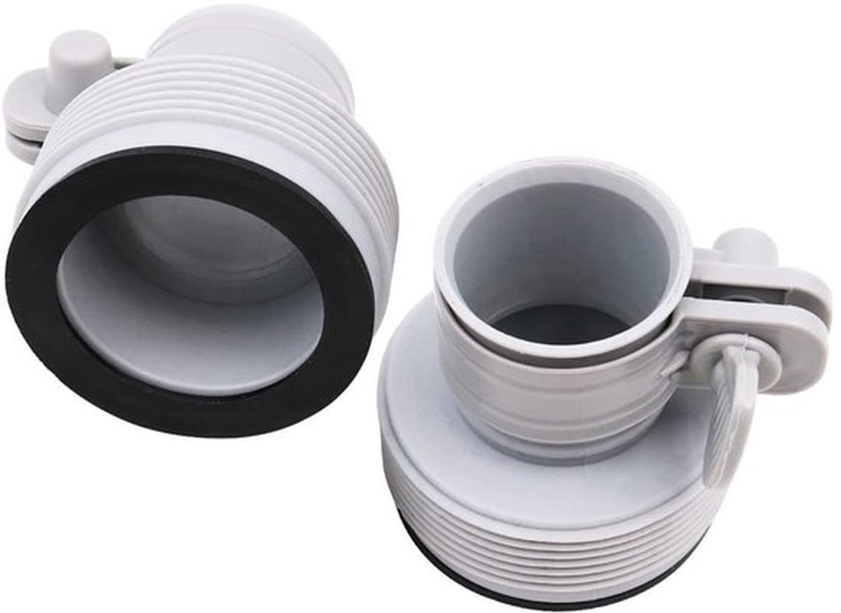 Slangomzettingsadapters Kit - Upgrade filterpomp - 1,25 inch tot 1,5 inch - 4 Pack - Geschikt voor Intex Pool - Kunststof