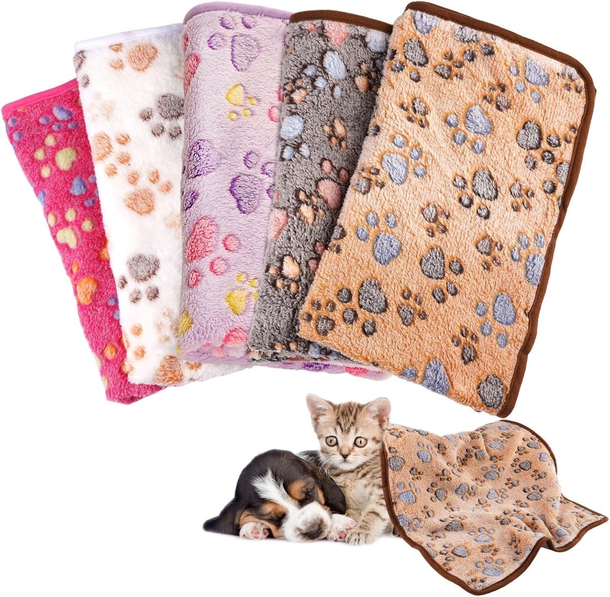 Zachte Fleece Deken voor Cavia's - Set van 5 - 60 x 40 cm - Perfect voor Comfort en Warmte