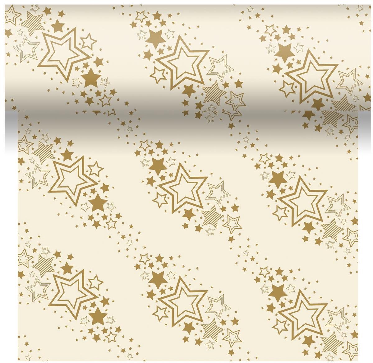 Duni 3-in1 Holiday Star Cream 40x480cm.