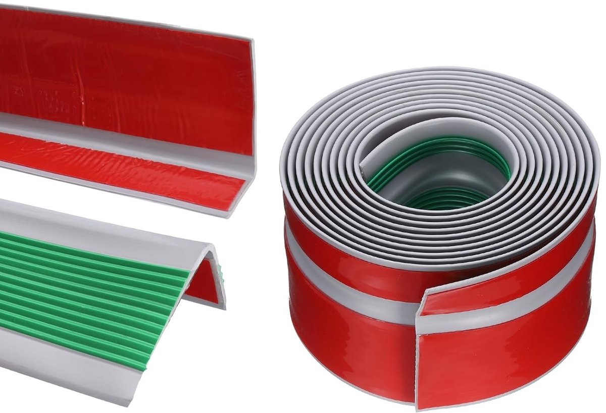 Veilige Trapbescherming, Antislip Traprand, Zelfklevende Trapleuning voor Binnen en Buiten, Geschikt voor Thuis en Kantoor, Groen (3m)