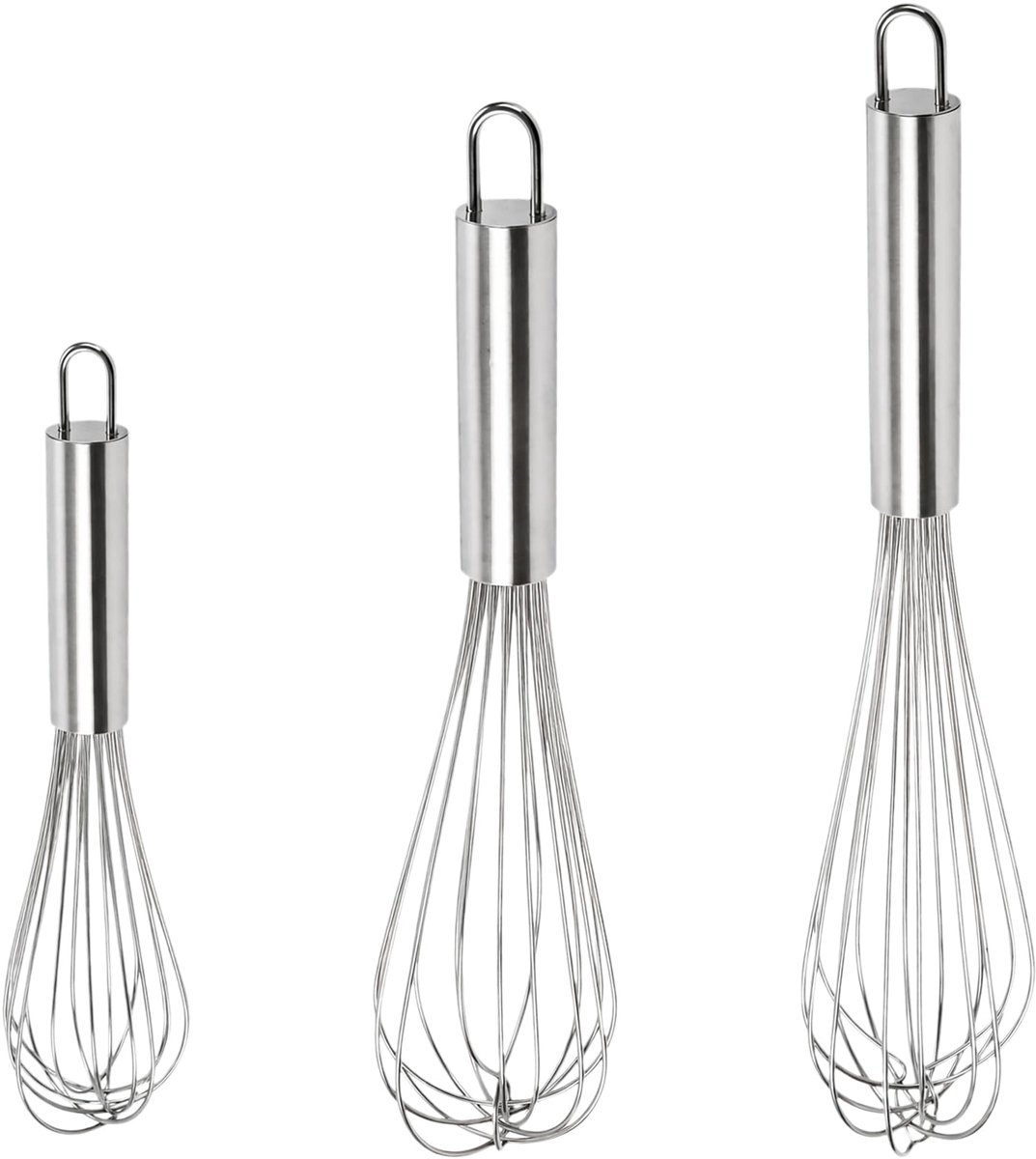 Gardeset 3-delig - 304 roestvrij staal - klein en groot (10/12/14 inch) - vaatwasmachinebestendig voor koken - ShopVlot