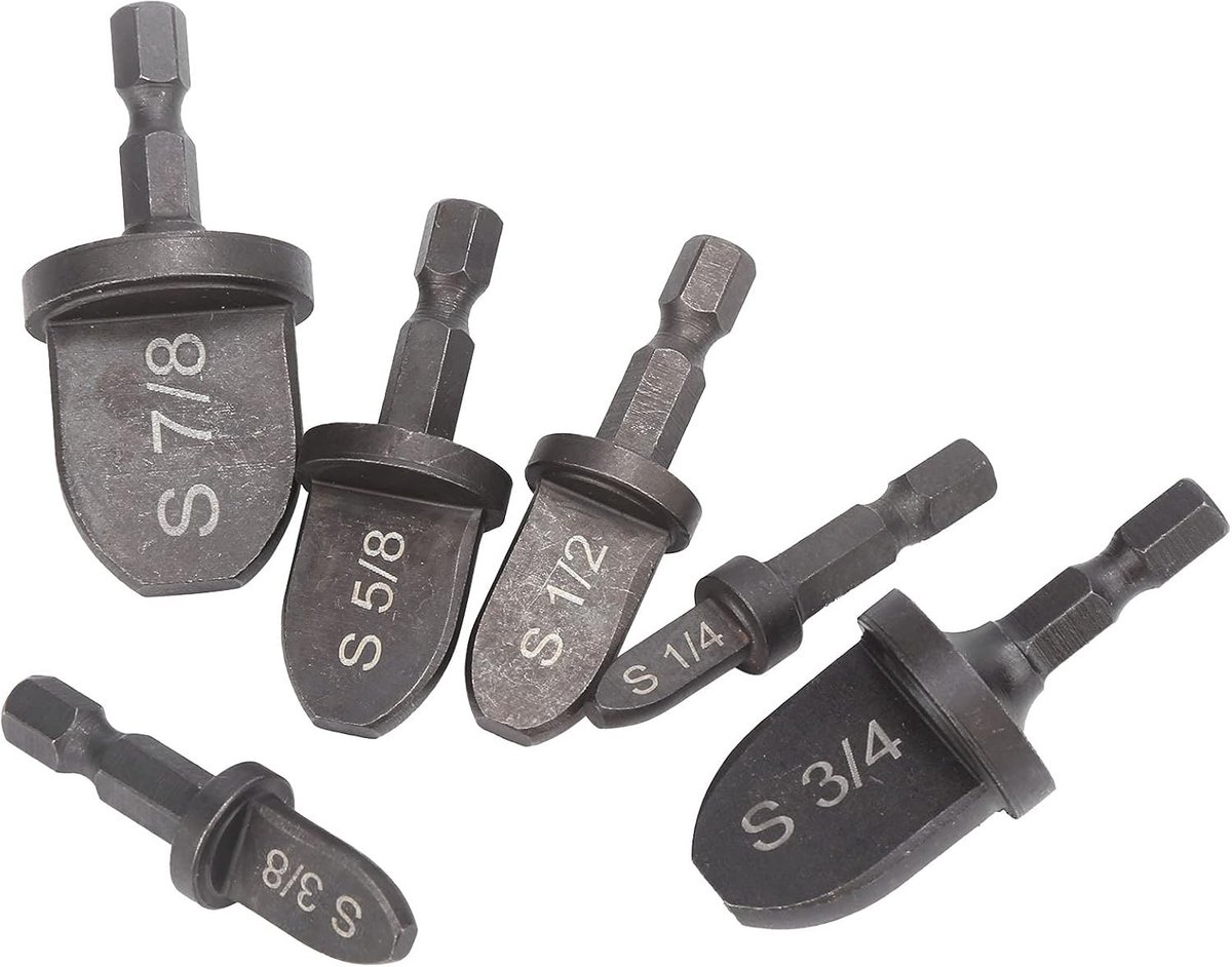 Expander Set voor Stalen Buizen, 6 Stuks, Hexagon Grip, Voor Airconditioning en Koperbuizen, Diverse Maten