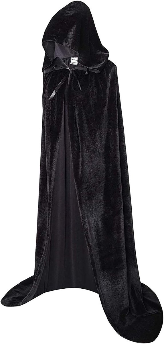 Hooded Cloak Cape voor Halloween Cosplay | Lange Fluwelen Cape voor Mannen en Vrouwen | Volledige Lengte Kostuum