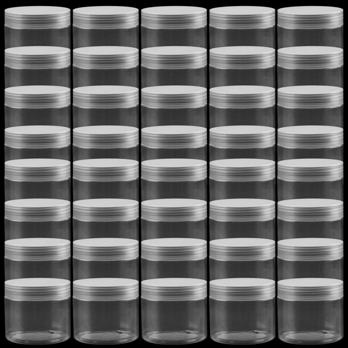 42 Stuks 150ml Duidelijke Cosmetische Potjes met Deksel, Ronde Lege Monsterpotjes voor Specerijen, Make-up en Ambachten