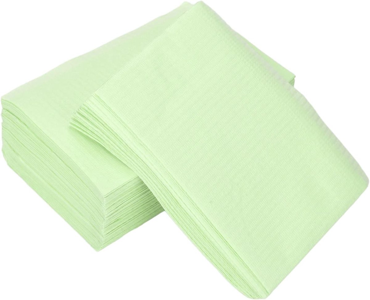 Verpakkingen van 50 Wegwerp Nagel Kunst Tafelmats - Waterdicht en Ideaal voor Manicure en Tattoo Behandelingen (Groen)