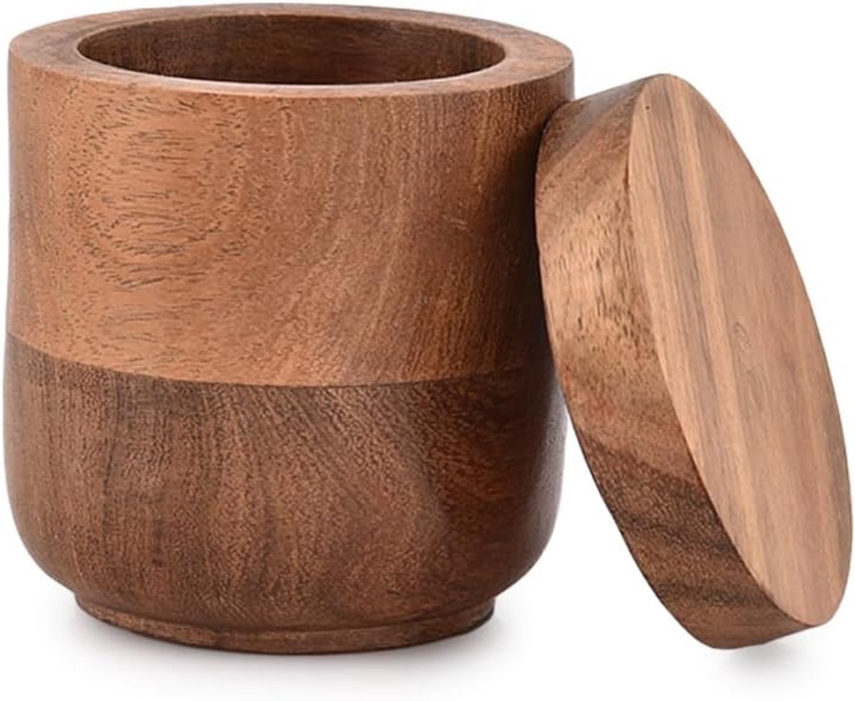 Acacia Wooden Jewelry Boxes, Wedding Ring Jewelry Boxes for Birthday Engagement Wedding Christmas (3 in x 3 in x 8.9mm) - ShopVlot